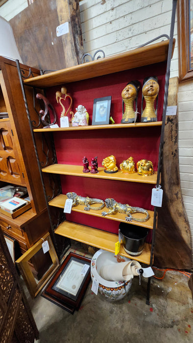 OAK AND IRON TALL SHELF
