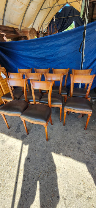 SET OF 10 CHERRY DIRECTOIRE CHAIRS