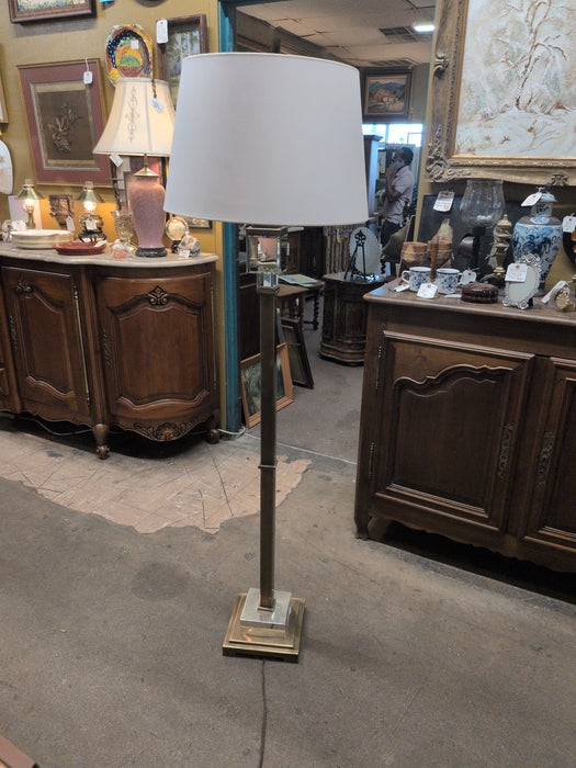 BRASS MIRRORED FLOOR LAMP