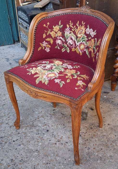 LOUIS XV NEEDLEPOINT STOOL