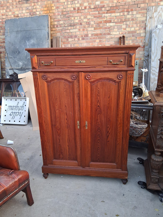 RED PINE CABINET 2 DOORS WITH DRAWERS