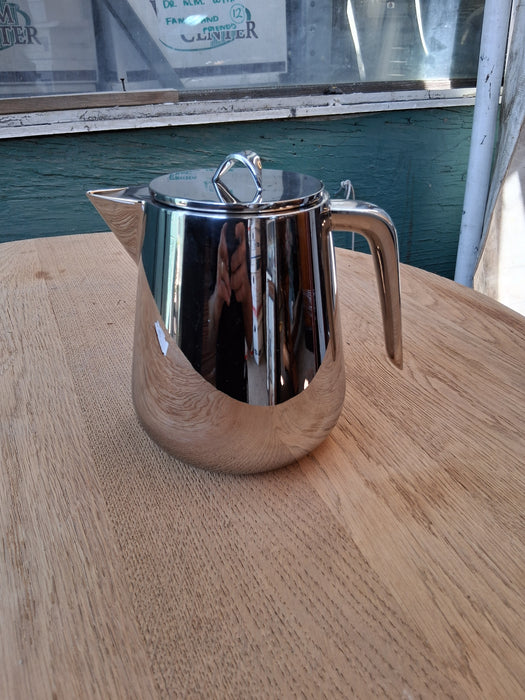 HELIX SILVER PLATE TEAPOT BY GEORG HENSON-FROM NEIMAN MARCUS