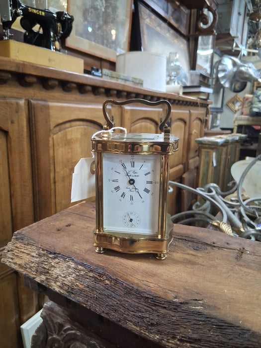 SMALL FRENCH L'EPEE  CARRIAGE CLOCK WITH BOX AND KEY