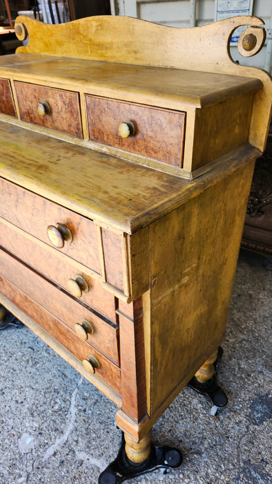 EARLY BURLED WOOD DRAWER CHEST