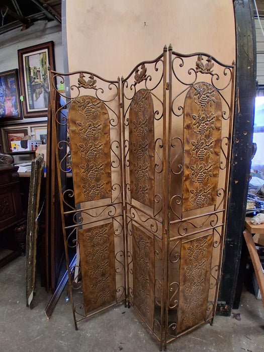 3 PANEL METAL SCREEN WITH BIRDS