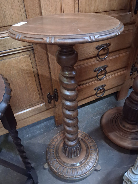 BARLEY TWIST BEECH PEDESTAL