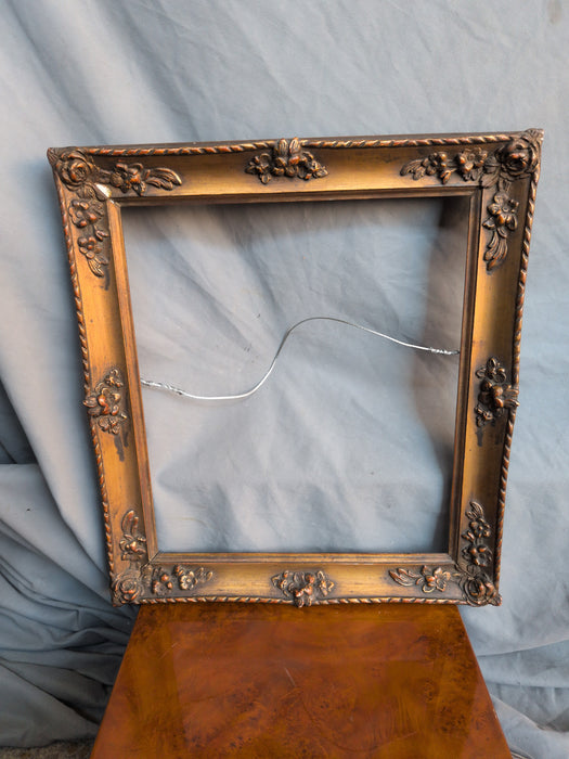 SMALL VINTAGE ORNATE BRONZE GILT FRAME