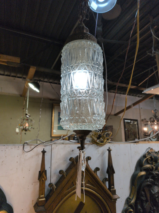 CLEAR CYLINDER GLASS PENDANT LIGHT