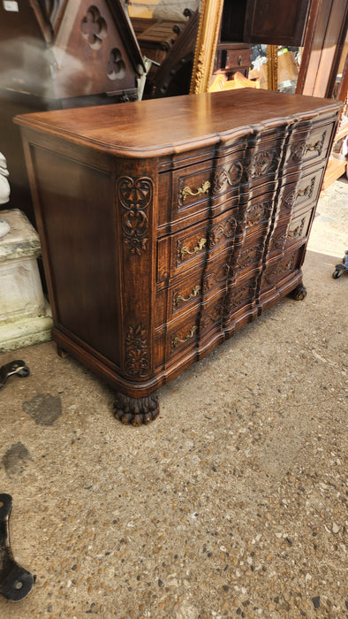 PAW FOOT 4 DRAWER LARGE OAK CHEST