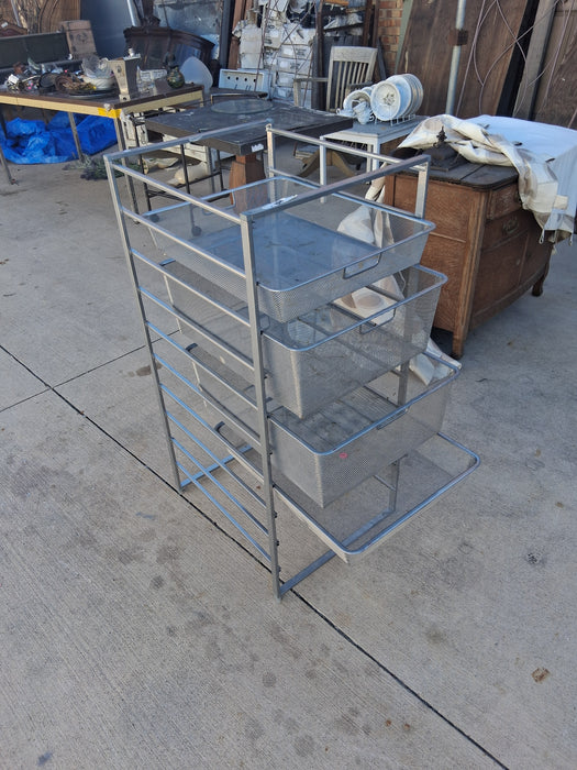 ALUMINUM SORTER DRAWERS ON STAND