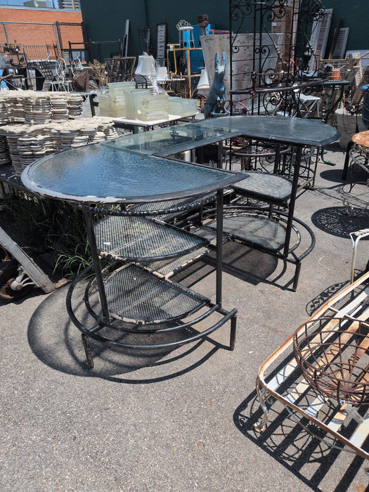 IRON GLASS TOP POOL BAR