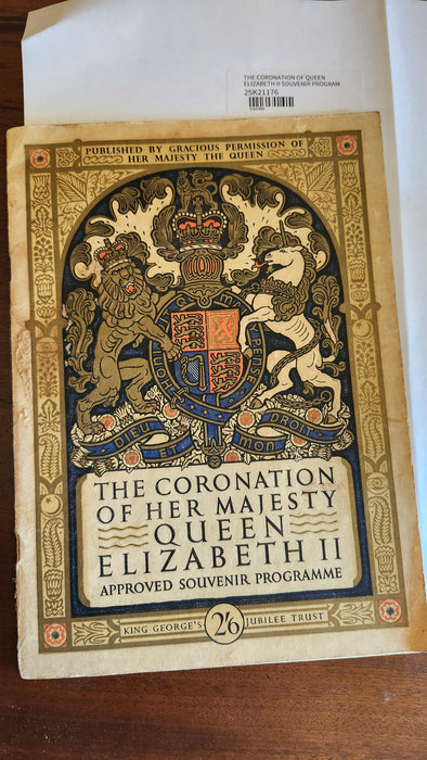 THE CORONATION OF QUEEN ELIZABETH II SOUVENIR PROGRAM