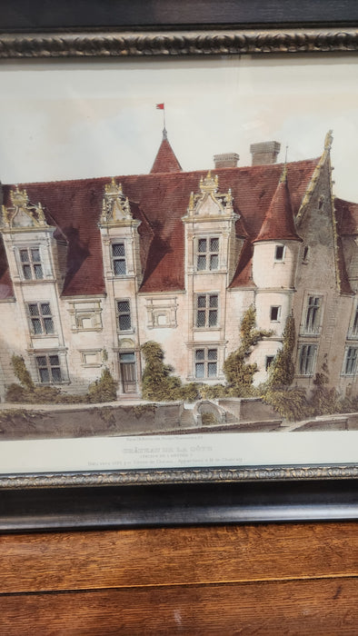 LARGE  CHATEAU PRINT- NOT OLD