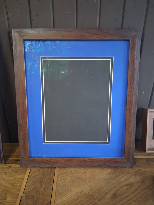 BROWN FRAME WITH BLUE MATTE