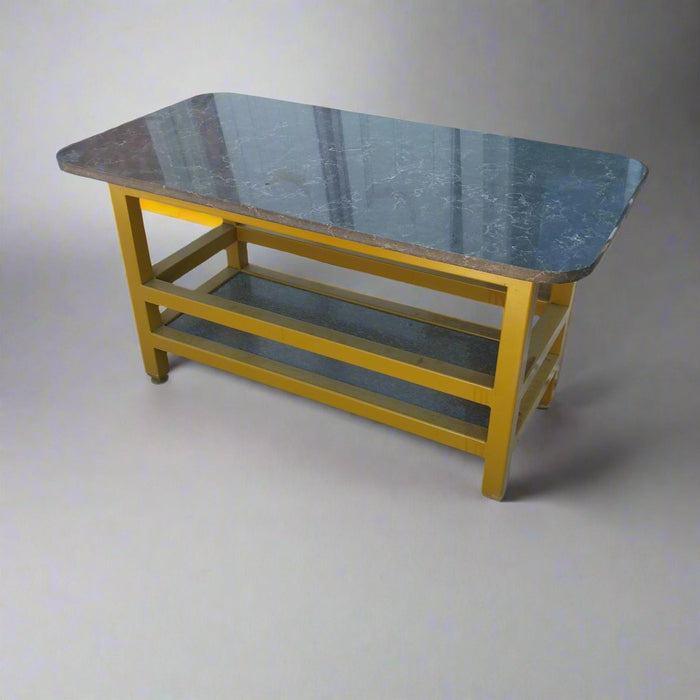 MARBLE TOP LOW GREEN BASE TABLE