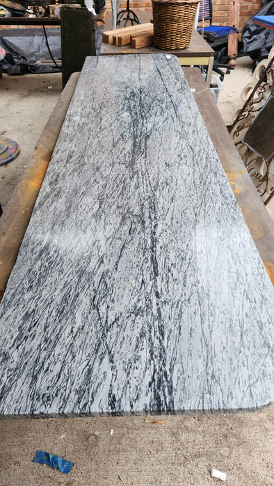 LARGE ANTIQUE GRAY MARBLE TOP