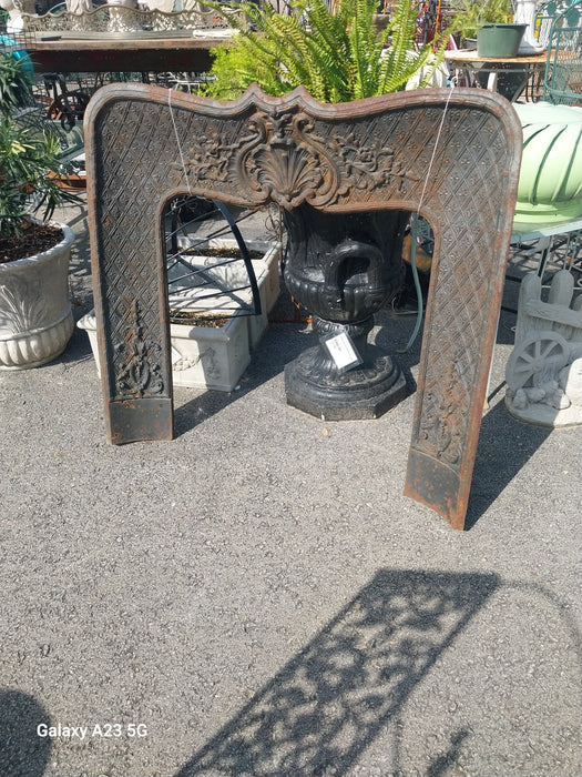 FRENCH STYLE CAST IRON FIREPLACE SURROUND