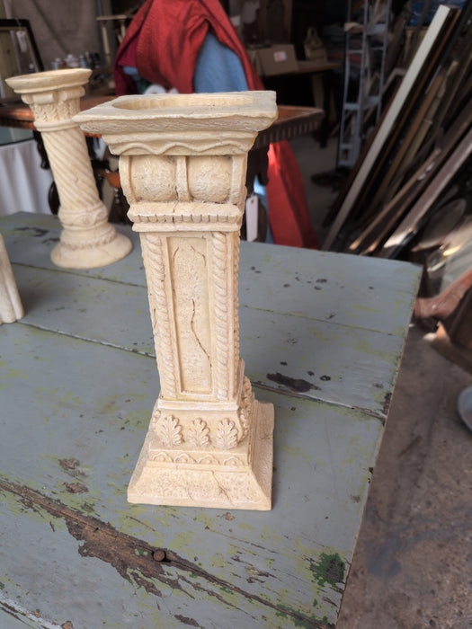 FAUX PLASTER CANDLE HOLDER - AS FOUND