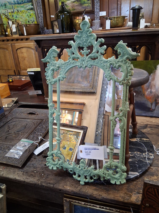 GREEN PLASTIC MIRROR