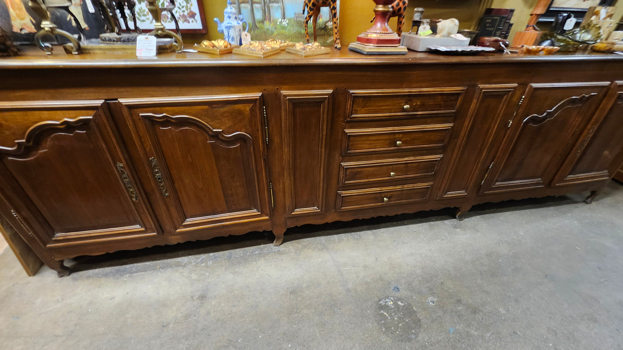 VERY LONG CHERRY FRENCH COUNTRY SIDEBOARD