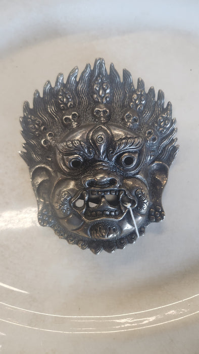 SILVER PLATE HANGING WALL MASK