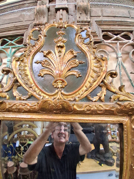 ORNATE GILT FRAMED BEVELED GLASS MIRROR