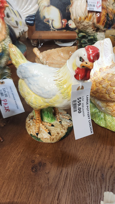 LARGE POTTERY CHICKEN