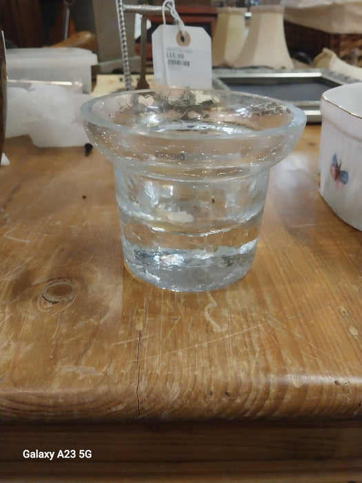 CRACKLE GLASS VOTIVE HOLDER