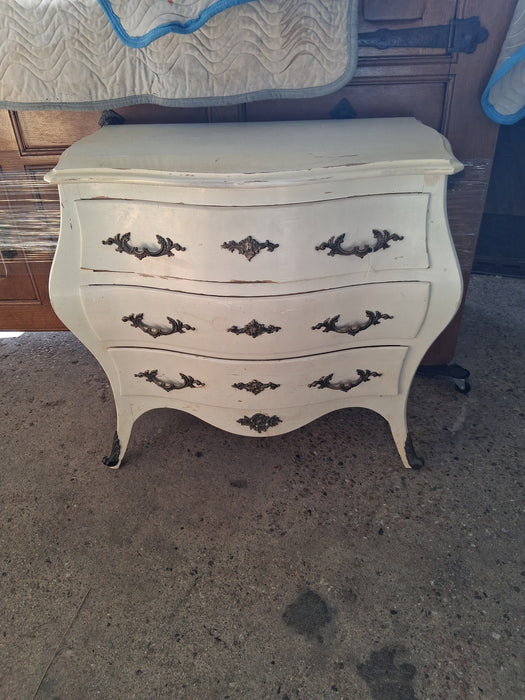 LOUIS XV BOMBE PAINTED CHEST WITH ORMOLU