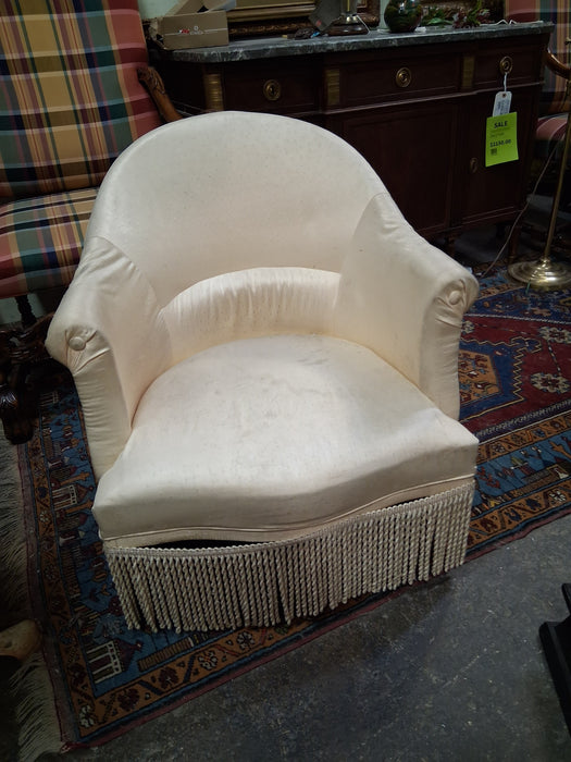 MID CENTURY BOUDOIR CHAIR AS FOUND