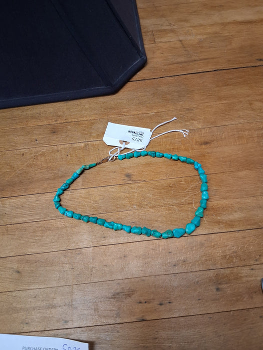STERLING SILVER AND TURQUOISE NECKLACE
