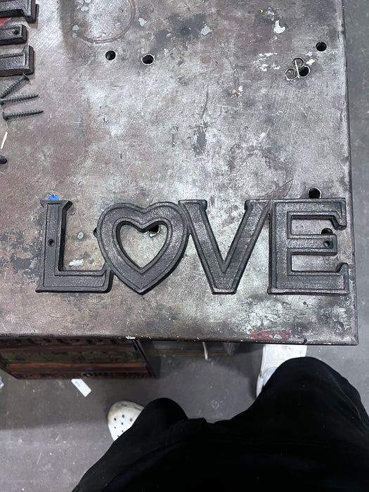 CAST IRON LOVE PLAQUE