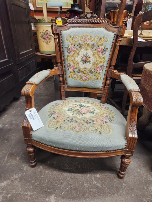 LOUIS XVI NEEDLEPOINT ARMCHAIR