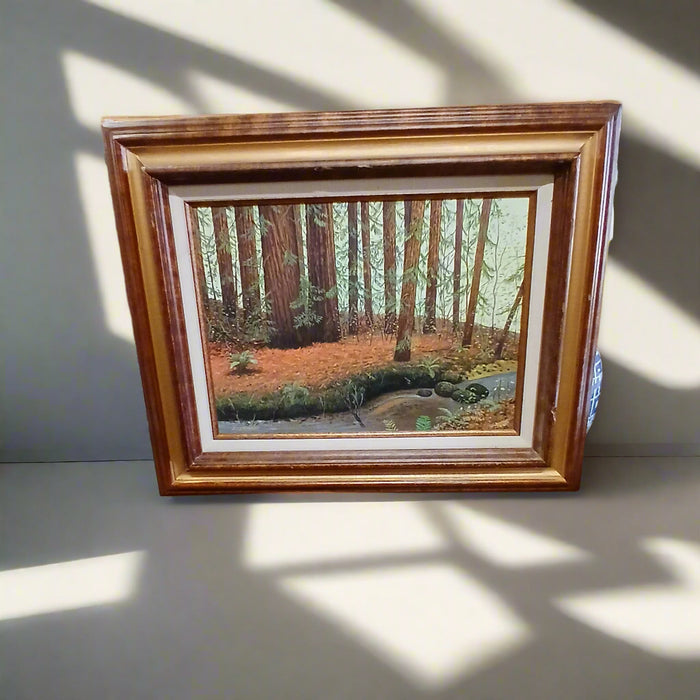 FRAMED SYLVAN LANDSCAPE OIL PAINTING
