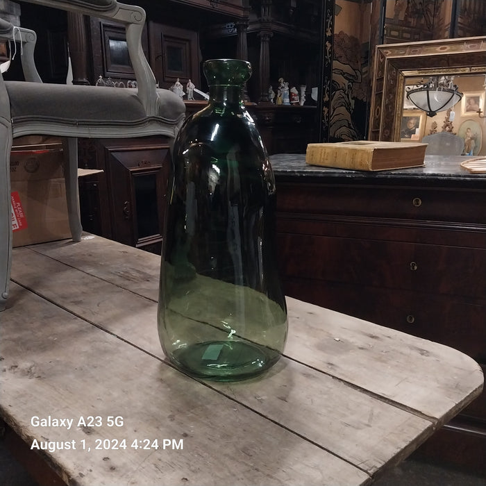 LARGE GREEN MOLDED BOTTLE