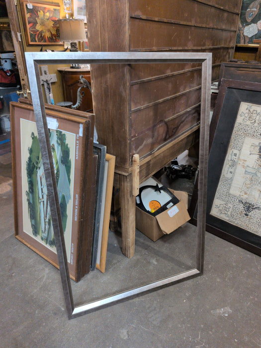 LARGE THIN SILVER WOOD FRAME