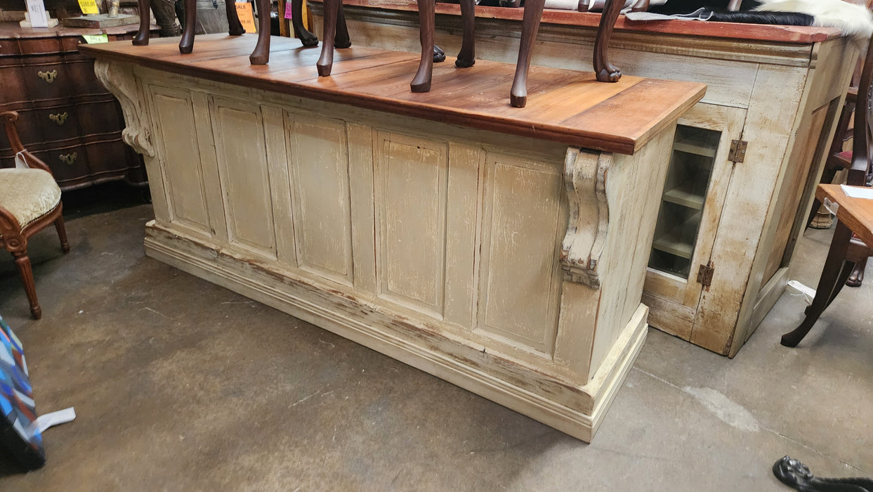 PAINTED COUNTRY MERCANTILE STYLE PINE COUNTER