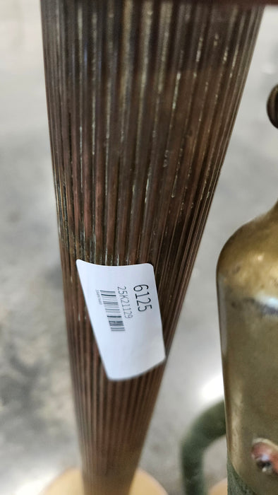 SET OF 4 ANTIQUE BRASS THEATER STANCIONS