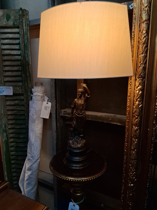PAIR OF SPELTER LADY LAMPS