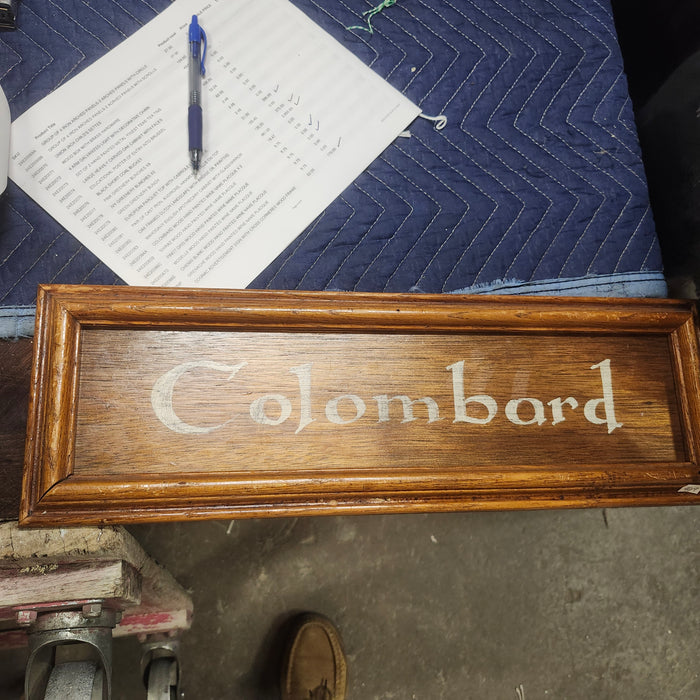 COLOMBARD WOOD HAND PAINTED WINE NAME PLACQUE X 2