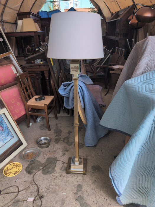 BRASS MIRRORED FLOOR LAMP