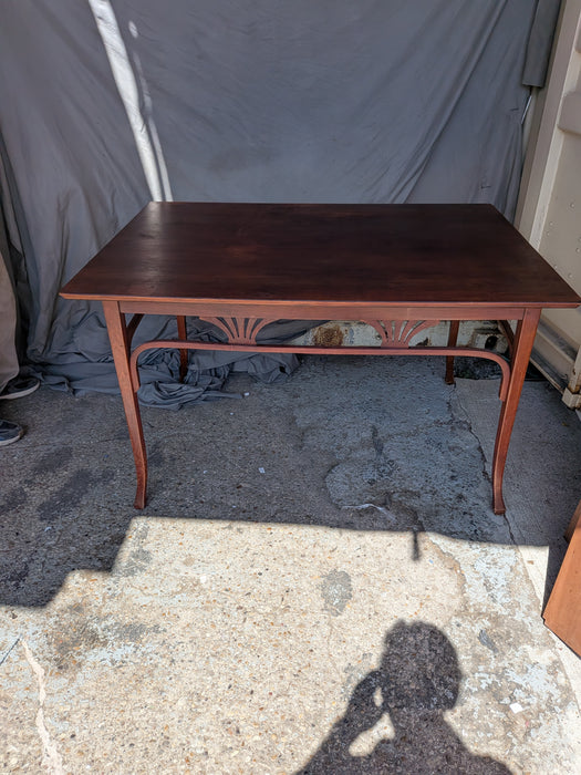 RED THONET BENTWOOD BEECH DINING TABLE