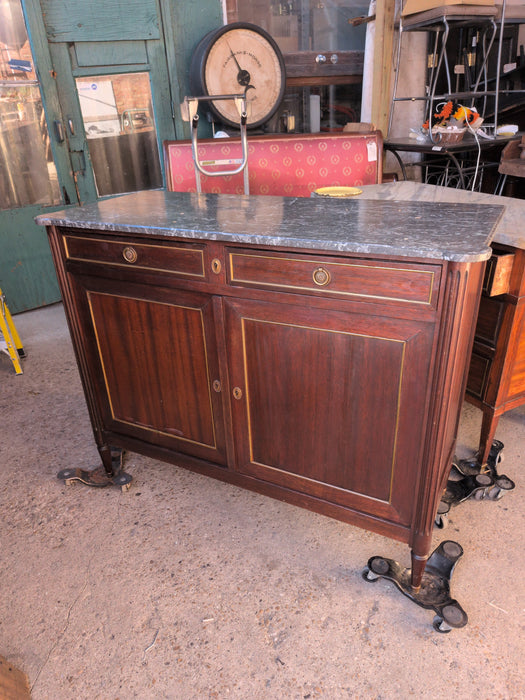 LOUIS XVI GREY MARBLE TOP SERVER