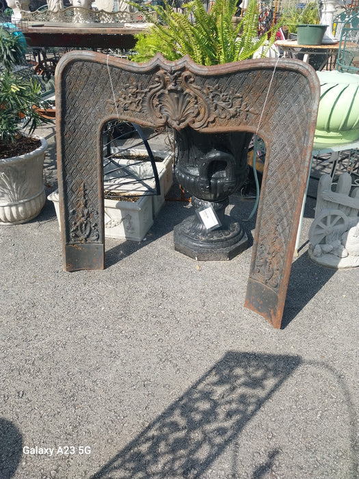 FRENCH STYLE CAST IRON FIREPLACE SURROUND