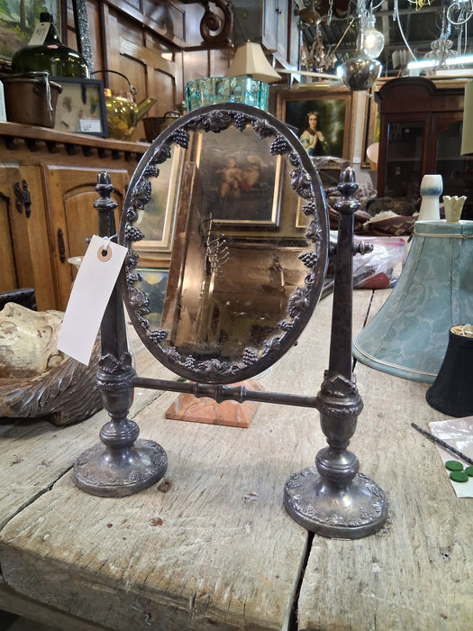 SILVER PLATE VANITY MIRROR