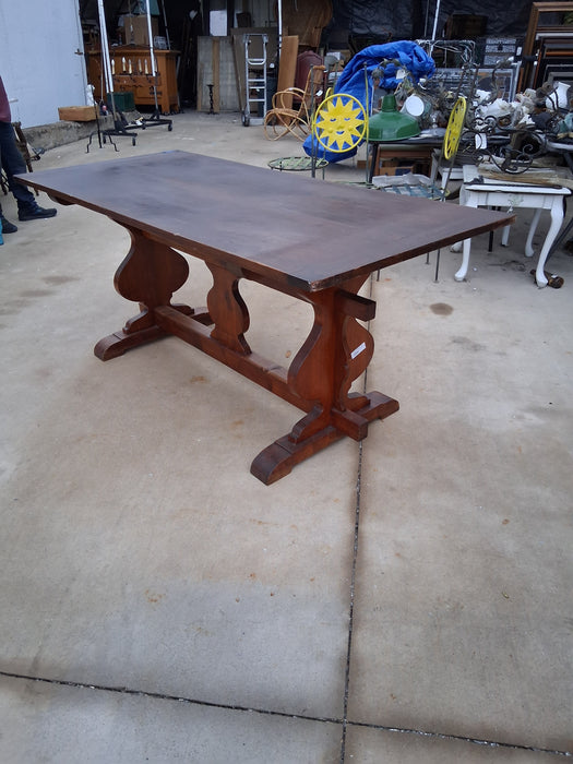 WALNUT TRESTLE TABLE