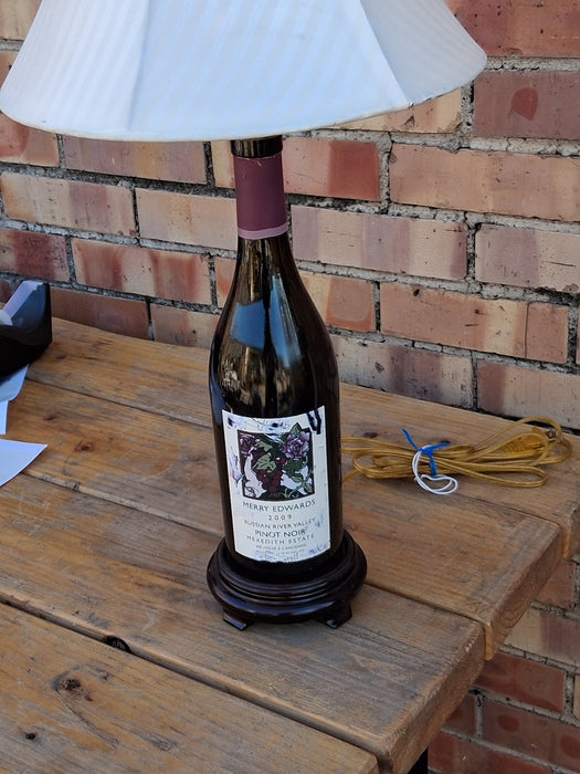 WINE BOTTLE LAMP WITH SHADE