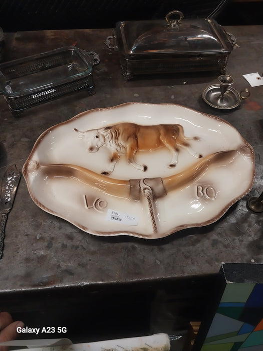 DIVIDED COW TRAY BY LANE AND COMPANY CIRCA 1958