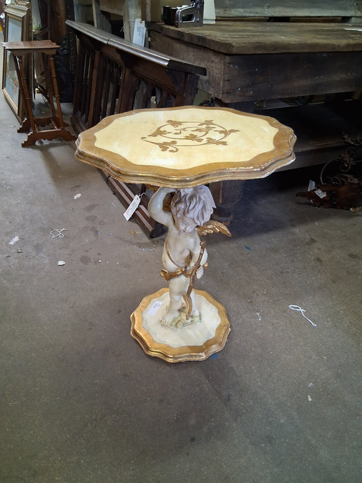 FLORENTINE WOOD CUPID TABLE