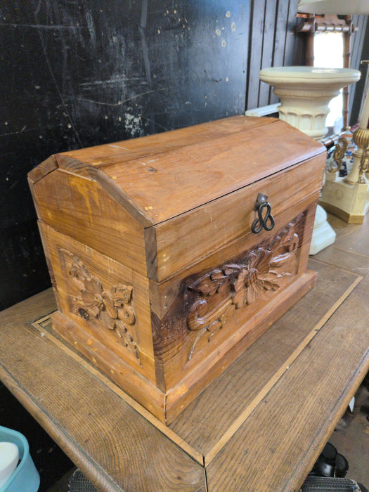 WOODEN TREASURE CHEST - NOT OLD